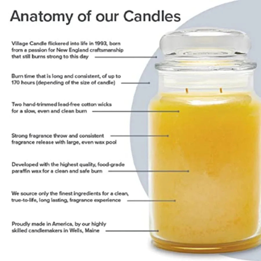 Gardenia Large Glass Apothecary Jar Scented Candle, 21.25 oz, White